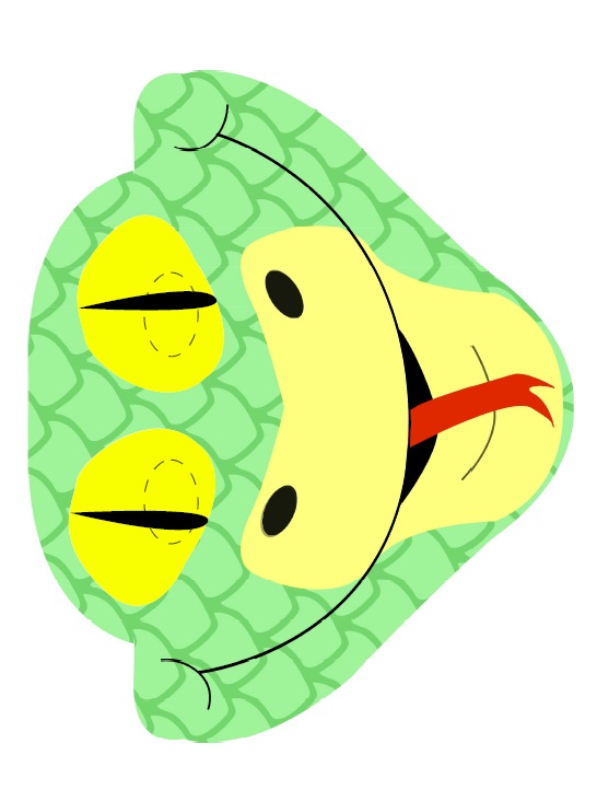 çocuklar için hazır kağıttan Yılan maskesi şablonu